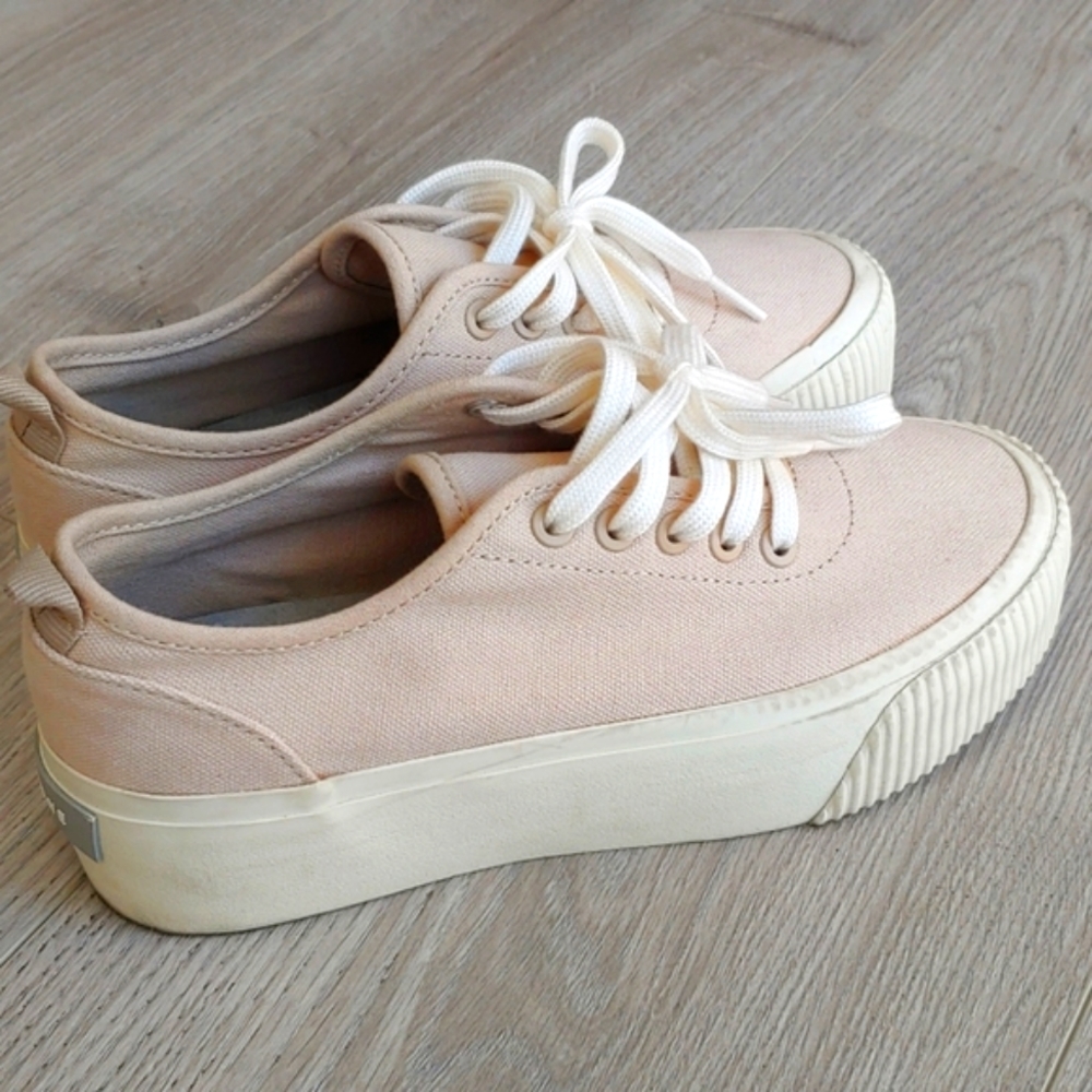Everlane 100% Organic Canvas Cotton Platform Sneakers US women's 5 EUC